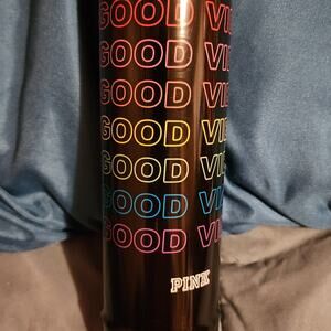 VS Pink Good Vibes black rainbow Tumbler